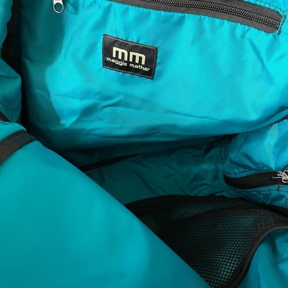 Maggie Matter extra large dark pink Nylon sling back shoulder bag ,bla… - Picture 10 of 12